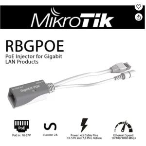 Injecteur PoE Gigabit MikroTik RBGPOE – 18 à 57 V