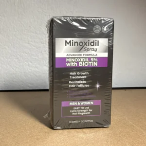 Spray capillaire Minoxidil 5 % avec biotine – 2 flacons de 30 ml
