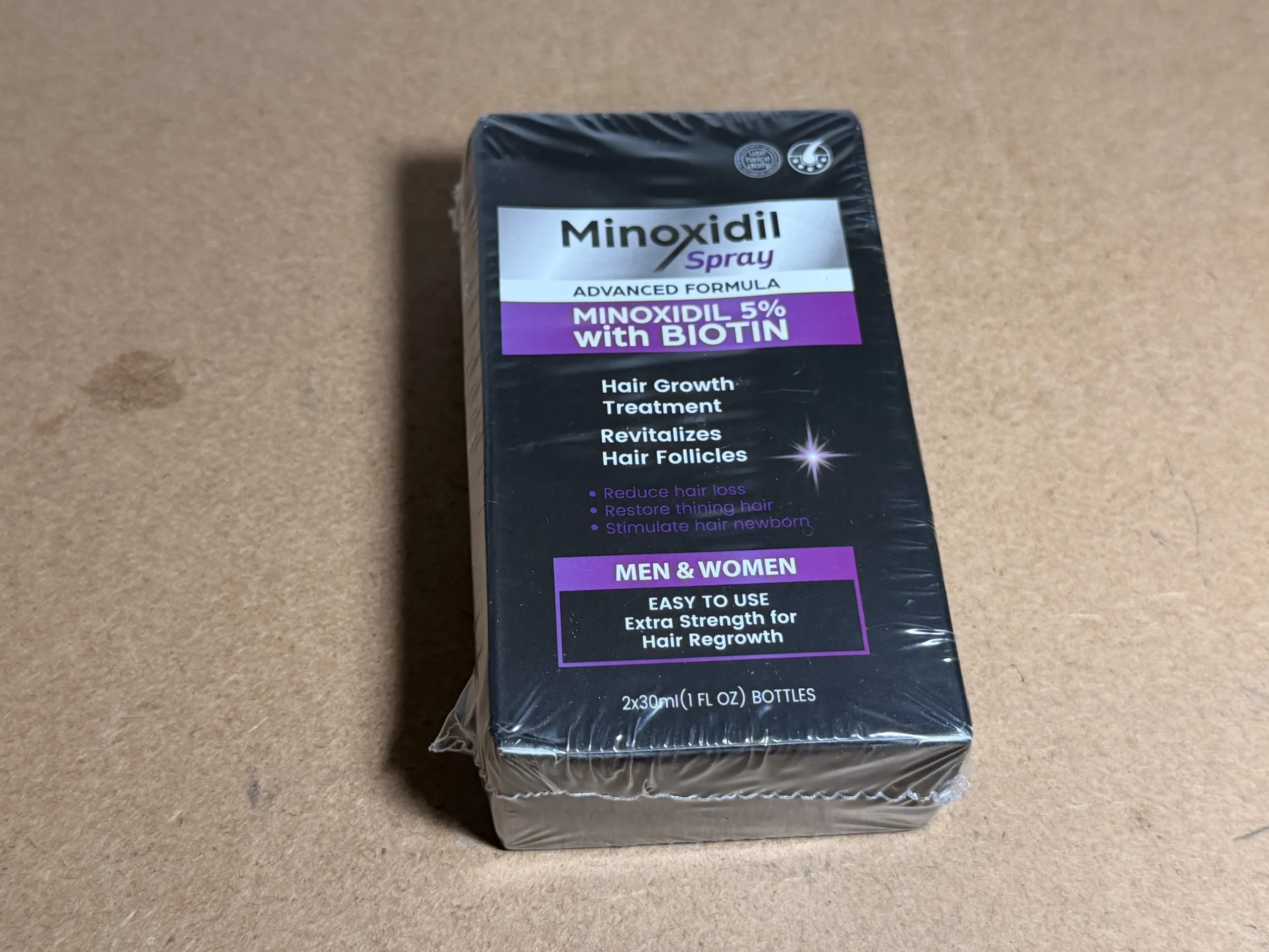 Spray capillaire Minoxidil 5 % avec biotine – 2 flacons de 30 ml - Image 2