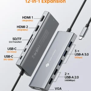 Station d’accueil NOVOO USB-C 12-en-1
