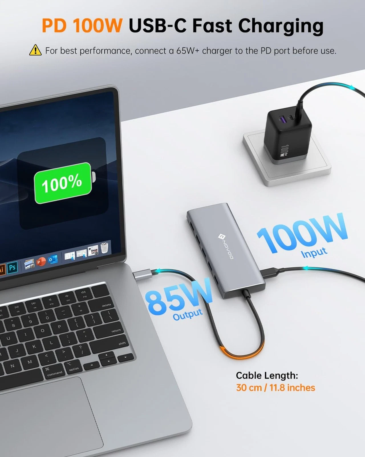 Station d’accueil NOVOO USB-C 12-en-1 - Image 4