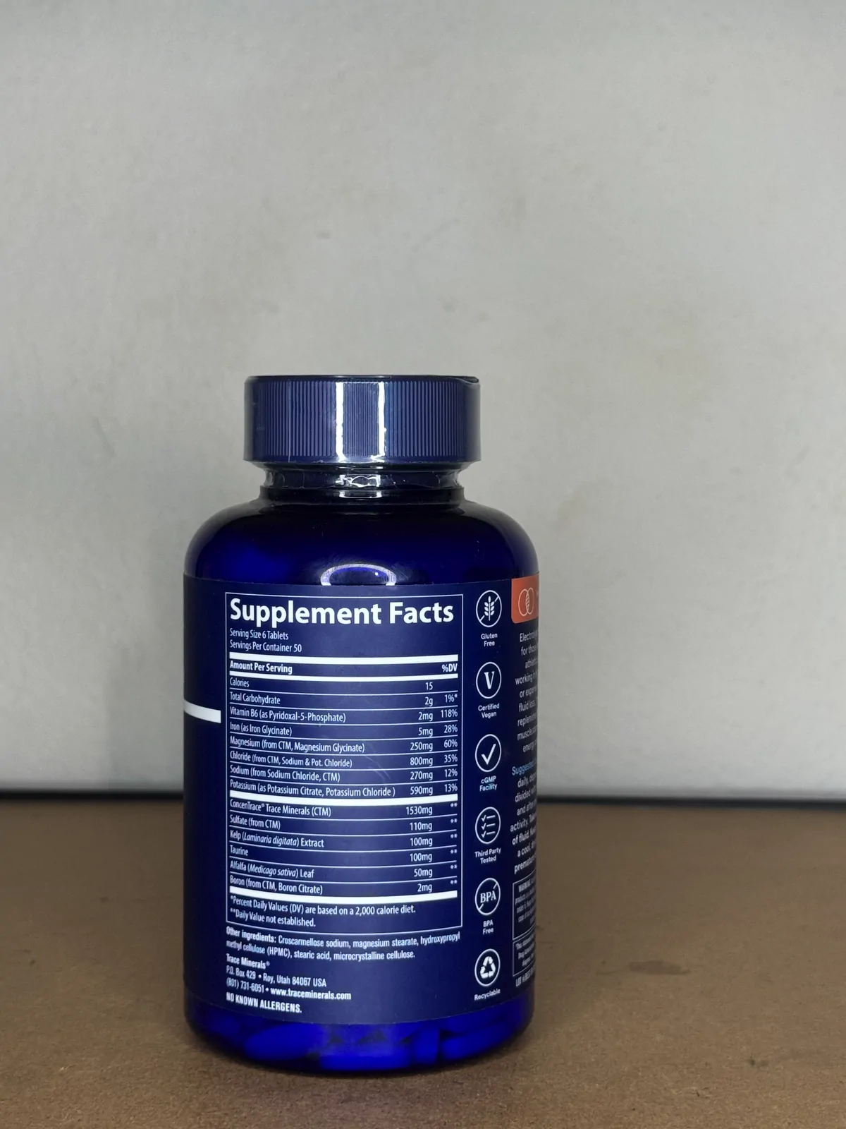 Trace Electrolyte Stamina – 300 comprimés – Image 2