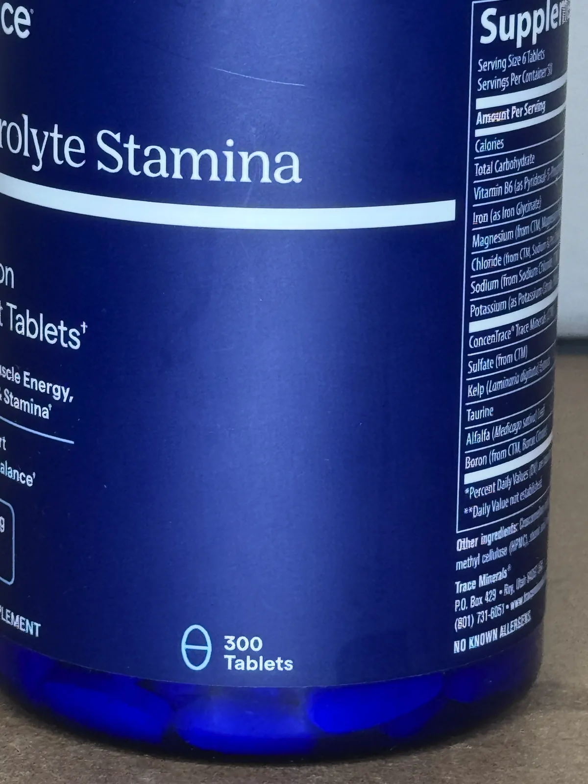 Trace Electrolyte Stamina – 300 comprimés – Image 5