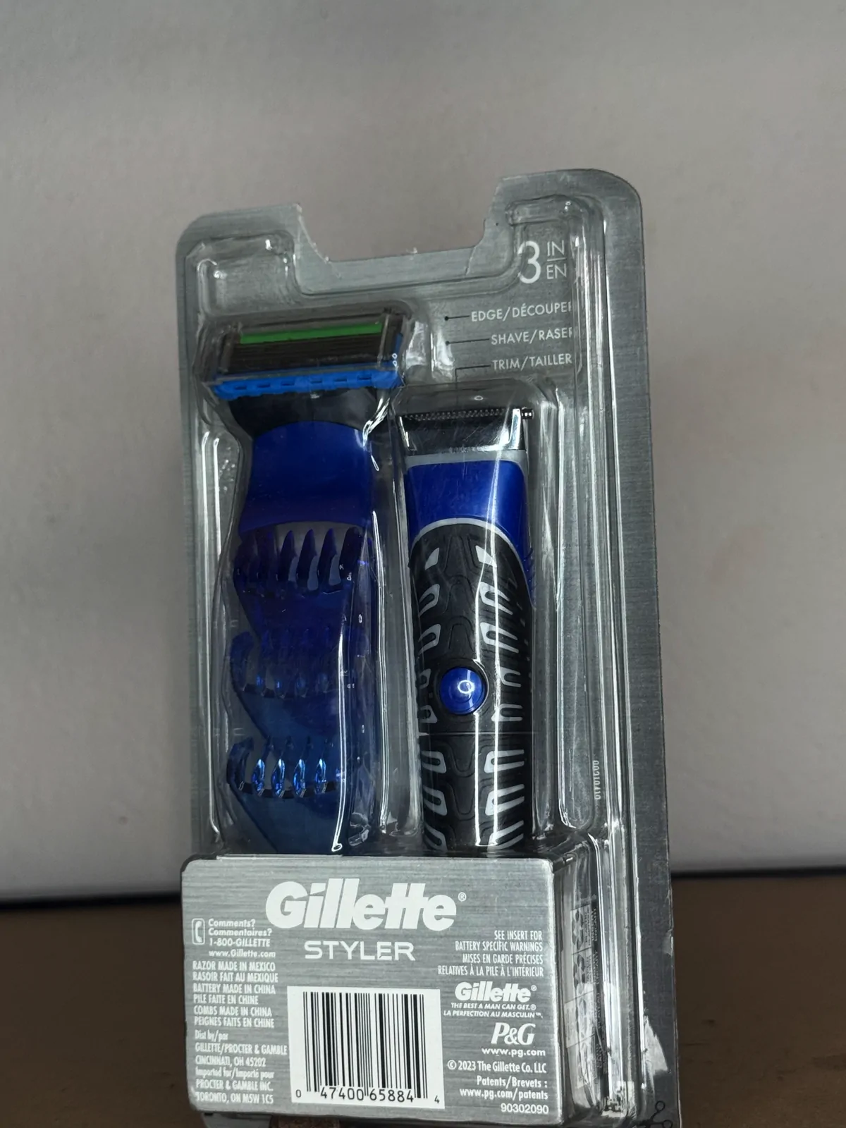 Gillette Styler 3-en-1 – Tondeuse et rasoir pour barbe