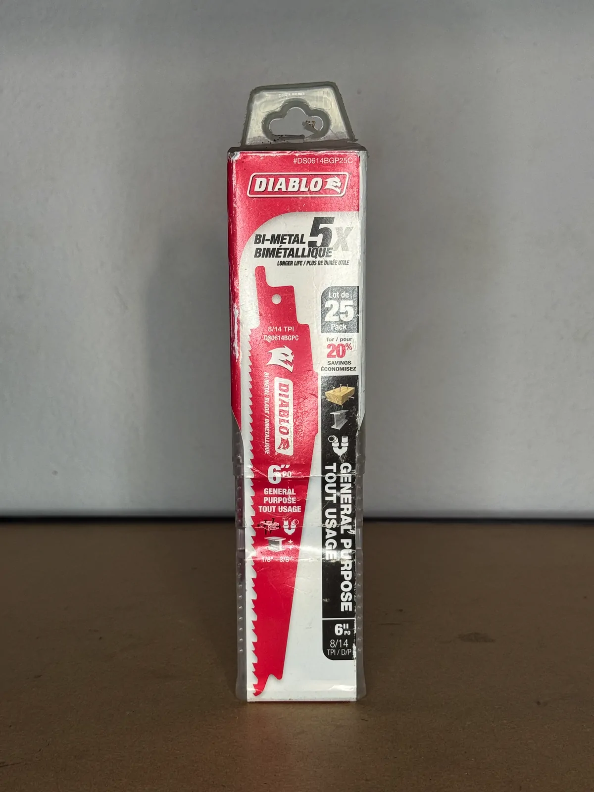 Lames de scie alternative DIABLO bimétalliques tout usage, 6 po – Lot de 25