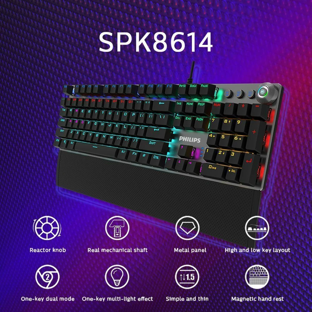 Clavier Gaming Mécanique Philips Momentum SPK8614/00 – RGB