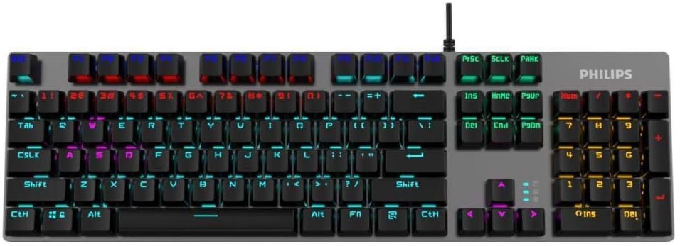 Clavier Gaming Mécanique Philips Momentum SPK8404/00 – LED Multicolore, Anti-Ghosting, USB Filaire. – Image 2