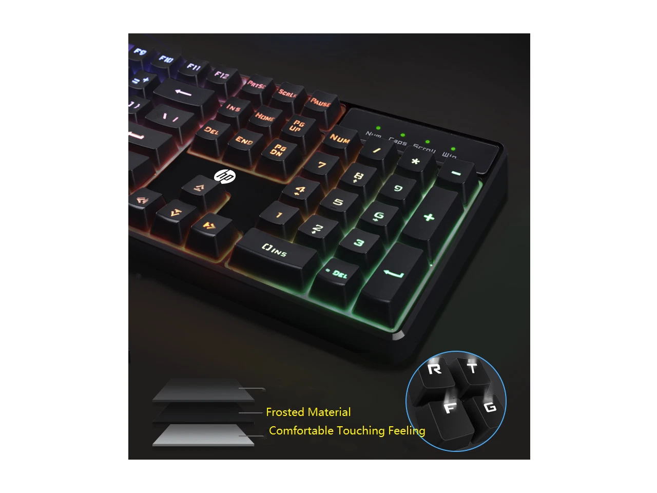 Clavier Gaming HP K300 – Rétroéclairé LED – Image 4