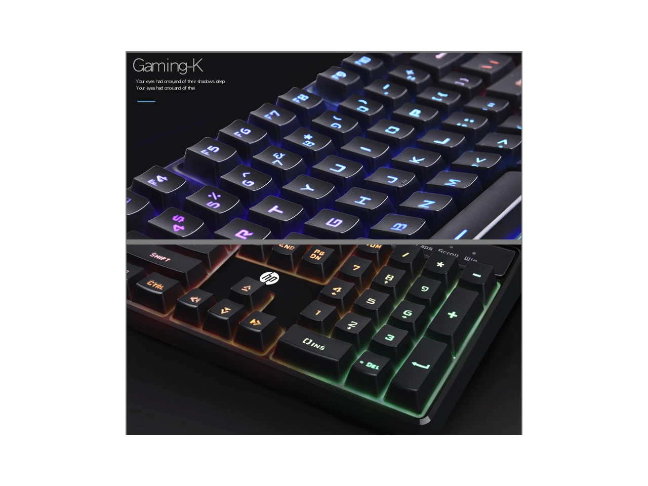 Clavier Gaming HP K300 – Rétroéclairé LED – Image 5