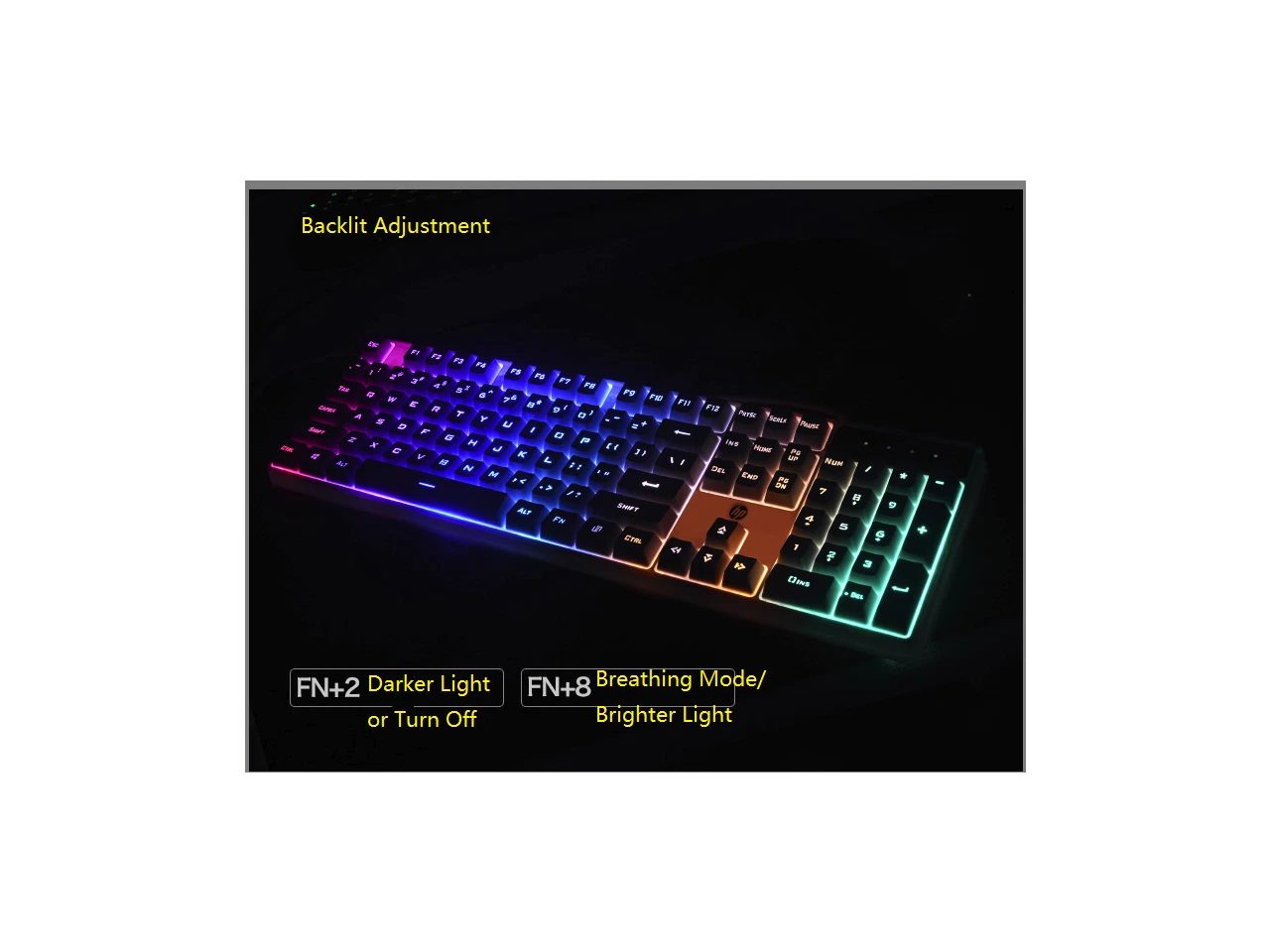 Clavier Gaming HP K300 – Rétroéclairé LED – Image 7