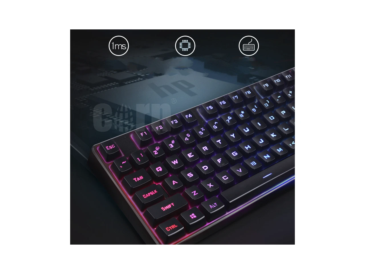 Clavier Gaming HP K300 – Rétroéclairé LED – Image 8