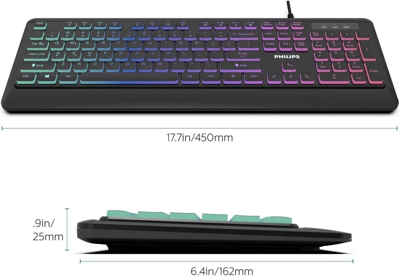 Clavier Gaming Philips Momentum SPK8294/00 – USB Filaire – Image 3