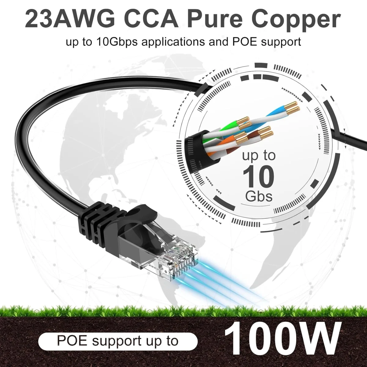 Câble réseau RJ45 extérieur avec connecteur RJ45