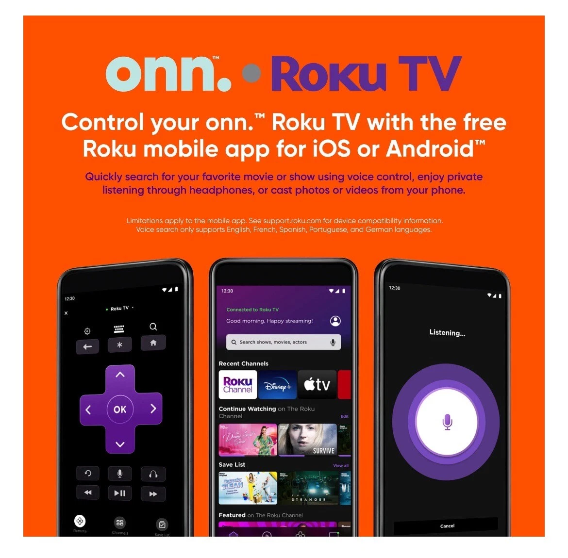 TV 75″ – Smart TV 4K UHD onn. Roku – Image 6